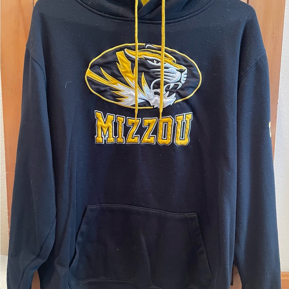 Colosseum Black and Gold Mizzou Hoodie